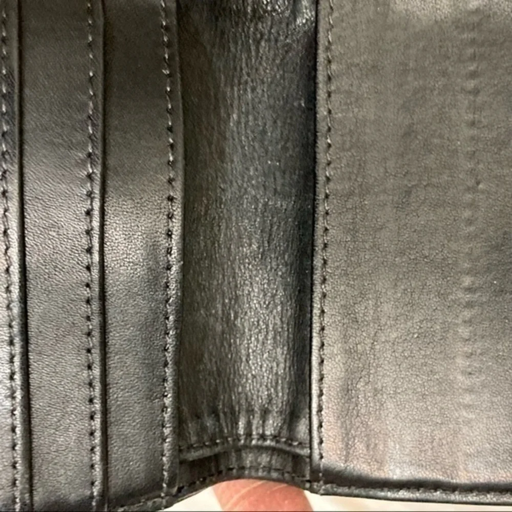 Vintage black leather wallet